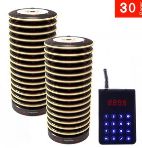 BYHUBYENG Alphanumeric <strong>Paging</strong> System 1 Pcs <strong>Keypad</strong> and 30 Pcs Pager FM Technology Factory Outlet 3000m Long Range Pager System - Product Image 2