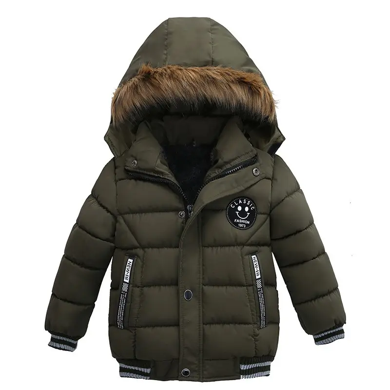 Cheap Winter long sleeve solid color autumn/winter warm children's coat