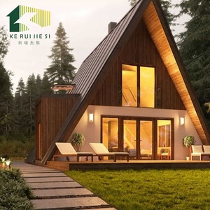 منزل فيلا على شكل مثلث فولاذي خفيف وحدات مزدوج جاهز التجهيز ذو تصميم سريع - Product Image 2