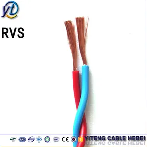 2x0.75mm2 2x1.0sqmm twisted pair cable 2x1.5mm flexible rvs cable 2x2.5mm