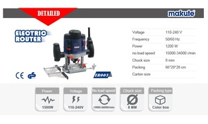 Makita — table en bois, routeur électrique <span class=keywords><strong>de</strong></span> 1200w, 8mm, pour béton et bois, ER003 - Product Image 4