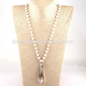 Femmes Collier Ethnique Bijoux Mode Bohème Tribal Cristal Verre Chapelet Chaîne Longue En Cristal Charme Pendentif Collier - Product Image 6