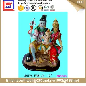 Shiva Family-Polyresin dios hindú