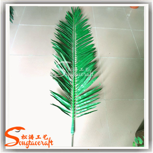 Usine en gros pas cher artificielle vert en plastique faux palmiers feuilles et branches de feuilles de palmier artificiel - Product Image 6