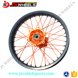 オートバイホイールSXF EXCスーパーモトホイールセットレッドリム付きレッドハブ - Product Image 4