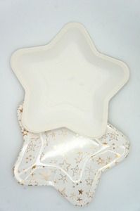 <span class=keywords><strong>Assiette</strong></span> en <span class=keywords><strong>carton</strong></span> blanc jetable de style américain en forme d'étoile, écologique, pour les fêtes - Product Image 6