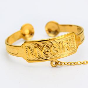 <span class=keywords><strong>Bijoux</strong></span> vintage pour filles, bracelet en <span class=keywords><strong>or</strong></span> 18k, <span class=keywords><strong>bijoux</strong></span> d'arabie saoudite pour bébé - Product Image 3