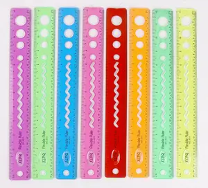 Groothandel 30Cm Onbreekbaar Gekleurde Transparante Kantoor School Heersers Voor Kids Volwassenen Gebruik 12 Inch Flexibele Plastic Heersers