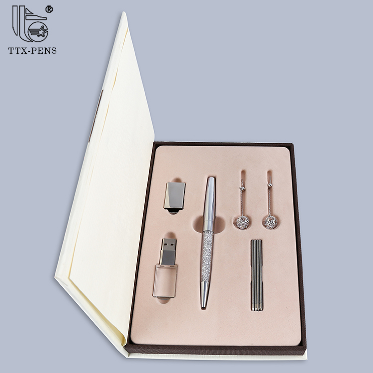 Китайский производитель, поставка высококачественной usb-ручки с кристаллами, деловой подарочный набор
