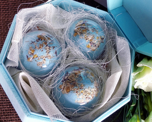 Set di bombe da bagno gassate naturali sale da bagno a fiori di lusso regalo di nozze Set di marca personalizzata da 3 a 9 pz/scatola OEM - Product Image 1