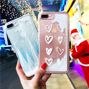Promoción al por mayor Glitter líquido nevando caja del teléfono celular para el iPhone x 8 7 6 Más - Product Image 2