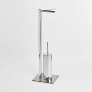 Ensemble de porte-mouchoirs et caoutchouc pour toilettes en métal moderne - Product Image 3