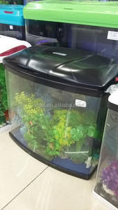Acuario tropical Betta peces pequeños nano mini acuario Betta tanque + comida - Product Image 4