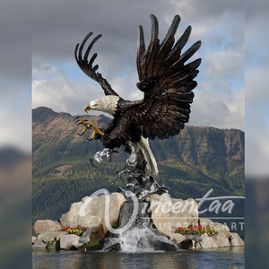 Gran <span class=keywords><strong>arte</strong></span> del metal de bronce esculturas al aire libre grande águila escultura - Product Image 4