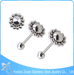 Fabrik großhandel piercing kostenlose probe benutzerdefinierte unterschiedlich geformte zunge ring - Product Image 2