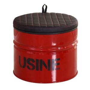 Sgabello da <span class=keywords><strong>Bar</strong></span> Vintage in ferro battuto creativo vecchio secchio di vernice personalità sgabelli per il tempo libero sedia in metallo con divano ristorante - Product Image 1
