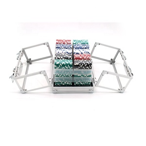Gaming Casino Aluminum <strong>600</strong> <strong>Poker</strong> Chip <strong>Set</strong> With Acrylic case - Product Image 2