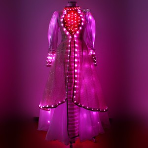LED ballroom dance dress, vestidos de baile irlandés - Product Image 5