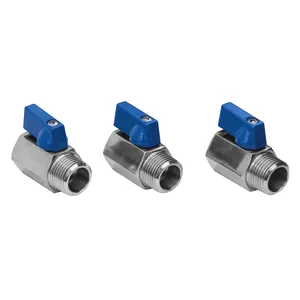 Stainless Steel 316 Mini Ball Valve DN15 PN63 pressure MF Thread