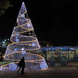 New Festival Decorative Big <strong>Outdoor</strong> Spiral Rope Led <strong>Light</strong> Christmas <strong>Tree</strong> - Product Image 1