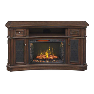 <span class=keywords><strong>Chimenea</strong></span> Eléctrica de Madera para Interiores de 1200W en Color Marrón, con Control Remoto y Función de Calefacción de Diseño Retro - Product Image 4