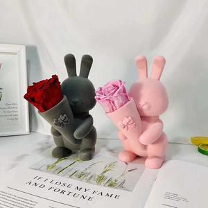 Rose Preservate a Lunga Durata, Fiori Immortali, Rose Eterne in Confezione Coniglio per Regalo di Compleanno - Product Image 1