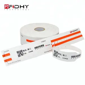 Personalizado RFID pulsera de Hospital paciente identificación RFID térmica pulsera - Product Image 1
