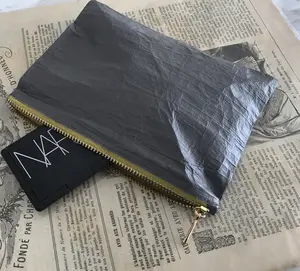 New style high quality black color tyvek zipper pouch packaging bag