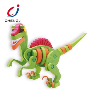 High Quality Cheap Intelligence Plastic Animal <strong>Building</strong> <strong>Dinosaur</strong> 3d <strong>Foam</strong> Jigsaw <strong>Puzzle</strong> <strong>Eva</strong> Small Kids Diy <strong>Block</strong> Toy - Product Image 1