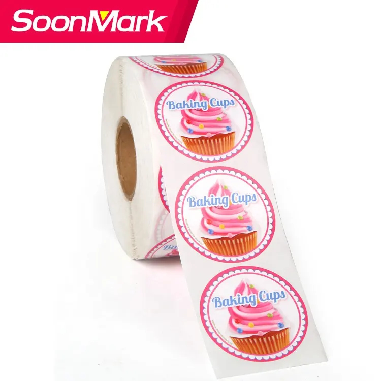 Colorido adhesivo de papel personalizado yogur las etiquetas de los alimentos acabado mate adhesivo taza de yogur comida etiquetas pegatinas
