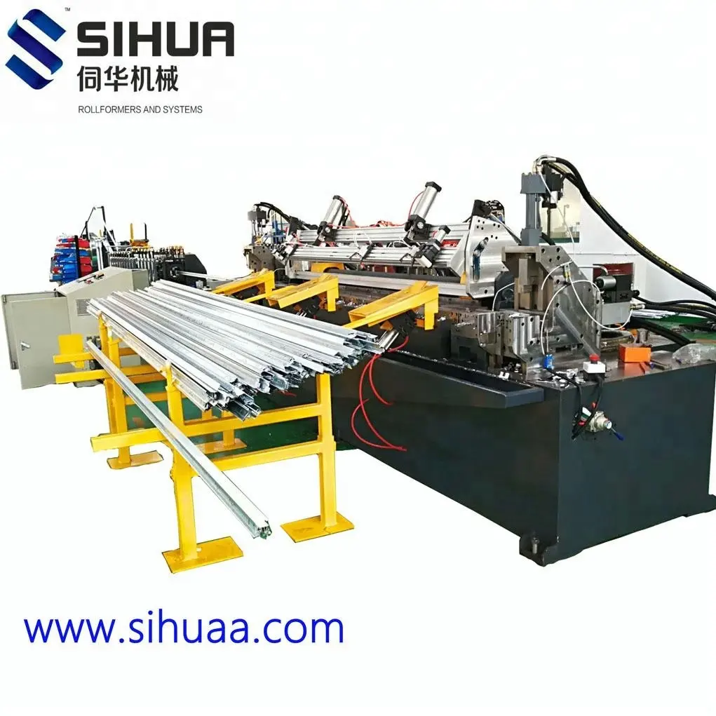 Shanghai Sihua Fabriek Produceert T Rooster Metalen Staal Stud En Track Roll Forming Machine