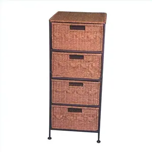 XH Salon Cabinets Nightstand Fabric Storage Tower, Removable Bins, Organizer Unit for Hallway, Entryway, Closets