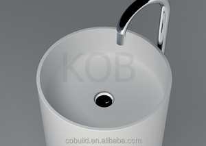 Lavabo CK-3001 in Acrilico Fatto a Mano, <span class=keywords><strong>Lavandino</strong></span> a Colonna Autoportante <span class=keywords><strong>per</strong></span> Bagno - Product Image 2