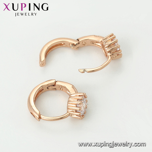96216 xuping doppio bianco di pietra placcato oro <span class=keywords><strong>orecchini</strong></span> ad anello <span class=keywords><strong>per</strong></span> i <span class=keywords><strong>bambini</strong></span> - Product Image 4