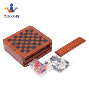 Bộ Trò Chơi Cờ Bàn Mini Bằng Gỗ 3 Trong 1 Bộ Trò Chơi Cờ Vua Và Cờ Thỏ Cáo - Product Image 3