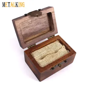 Koa 木戒指盒自定义标志木制戒指盒