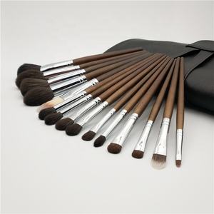 Poignée conique De Haute Qualité Avec Pochette Marques 12 Pièces/15 Pièces Enfants Professionnel Poils De Chèvre Naturels 15 Pièces Maquillage brosse Ensemble - Product Image 2