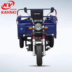 Buen rendimiento 150cc gasolina triciclo bajaj Triciclo de carga con cabina de tres ruedas de la motocicleta para la venta en la India