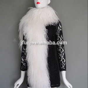 Sciarpa di pelliccia di agnello di nuovo Design alla moda/copricapo per <span class=keywords><strong>spalle</strong></span> graziosa sciarpa di pelliccia di agnello - Product Image 4