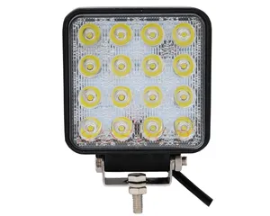 Siêu Sáng Tại Chỗ Lũ 4.5Inch Vuông 48 Wát 16 Bead 12V Led Work Light 12V 24V Off Road Cho Xe Hơi