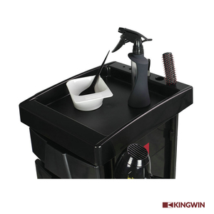 Carrito <span class=keywords><strong>de</strong></span> salón <span class=keywords><strong>de</strong></span> belleza <span class=keywords><strong>de</strong></span> plástico, <span class=keywords><strong>de</strong></span> lujo, negro, asistente Personal Real, estilista - Product Image 3