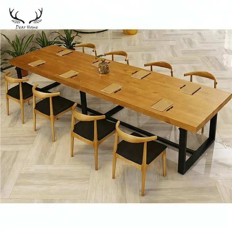 Europese stijl ontwerp houten eettafel werkbladen