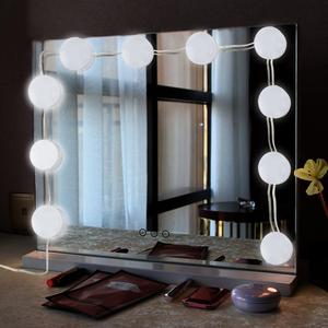 Hermosas <span class=keywords><strong>Luces</strong></span> <span class=keywords><strong>LED</strong></span> <span class=keywords><strong>para</strong></span> Espejo de Maquillaje Estilo Hollywood, Kit de Bombillas <span class=keywords><strong>LED</strong></span> <span class=keywords><strong>para</strong></span> <span class=keywords><strong>Tocador</strong></span> con Regulador de Intensidad - Product Image 1
