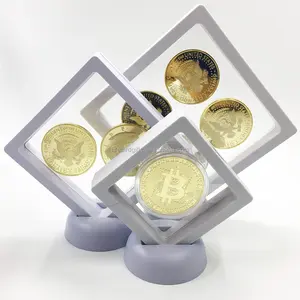 wholesale plastic 3D Floating Frame box coin medals jewelry display frame