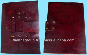Wholesale Plain Belt Leather <b>Diary</b> Genuine plain star belt closure leather <b>notebook</b> - Product Image 2