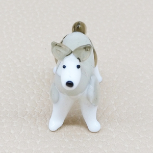 가정 장식을위한 무라노 램프 작업 유리 공예 허스키 개 동물 입상 - Product Image 1