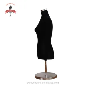 Người giả bán buôn nữ có thể điều chỉnh màu đen nửa may cơ thể mannequin đối với phụ nữ thiết kế riêng
