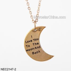 2015 moda en Stock " te amo TO <span class=keywords><strong>THE</strong></span> MOON AND BACK " Family collar colgante para la mamá papá hermana - Product Image 5