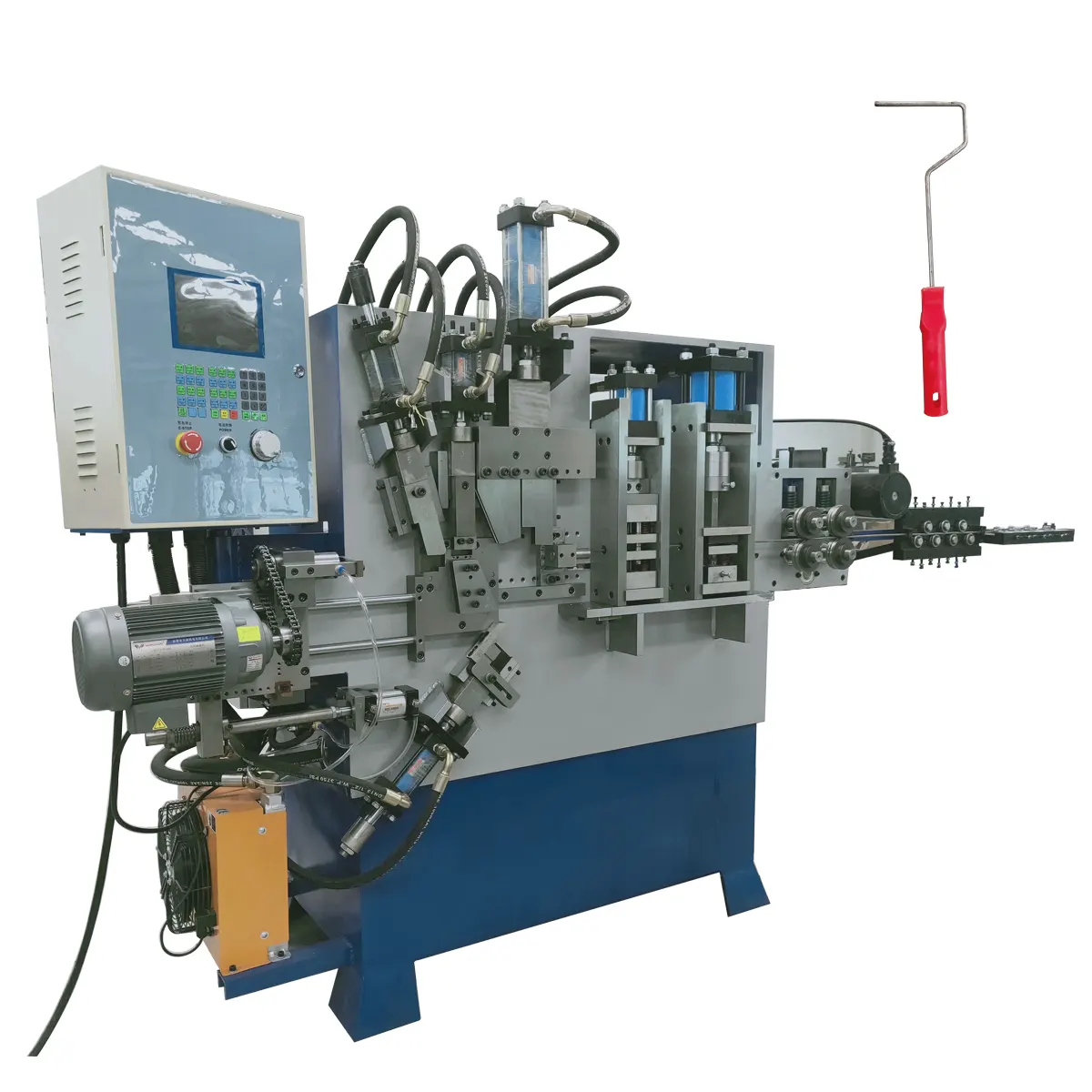 Máquina de fabricación de mango de rodillo de pintura, alta tasa de producción, mango de cepillo, con controlador CNC