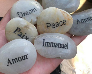 Phổ biến đẹp khắc thư <span class=keywords><strong>pebble</strong></span> đá thiết kế sông tự nhiên đá cho tùy biến - Product Image 3